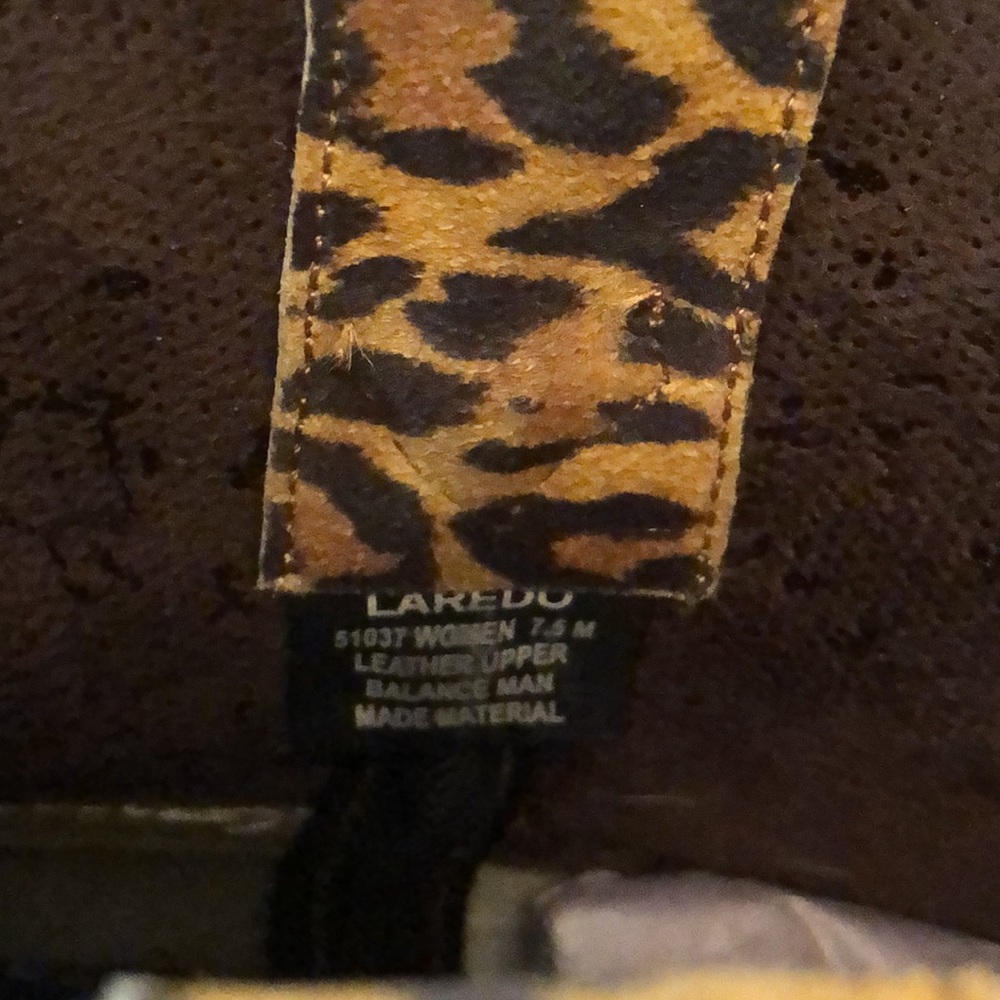 Women’s Laredo Leopard print cowboy boots … size 7.5 - Picture 5 of 7
